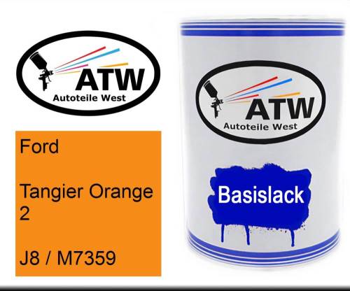 Ford, Tangier Orange 2, J8 / M7359: 500ml Lackdose, von ATW Autoteile West.